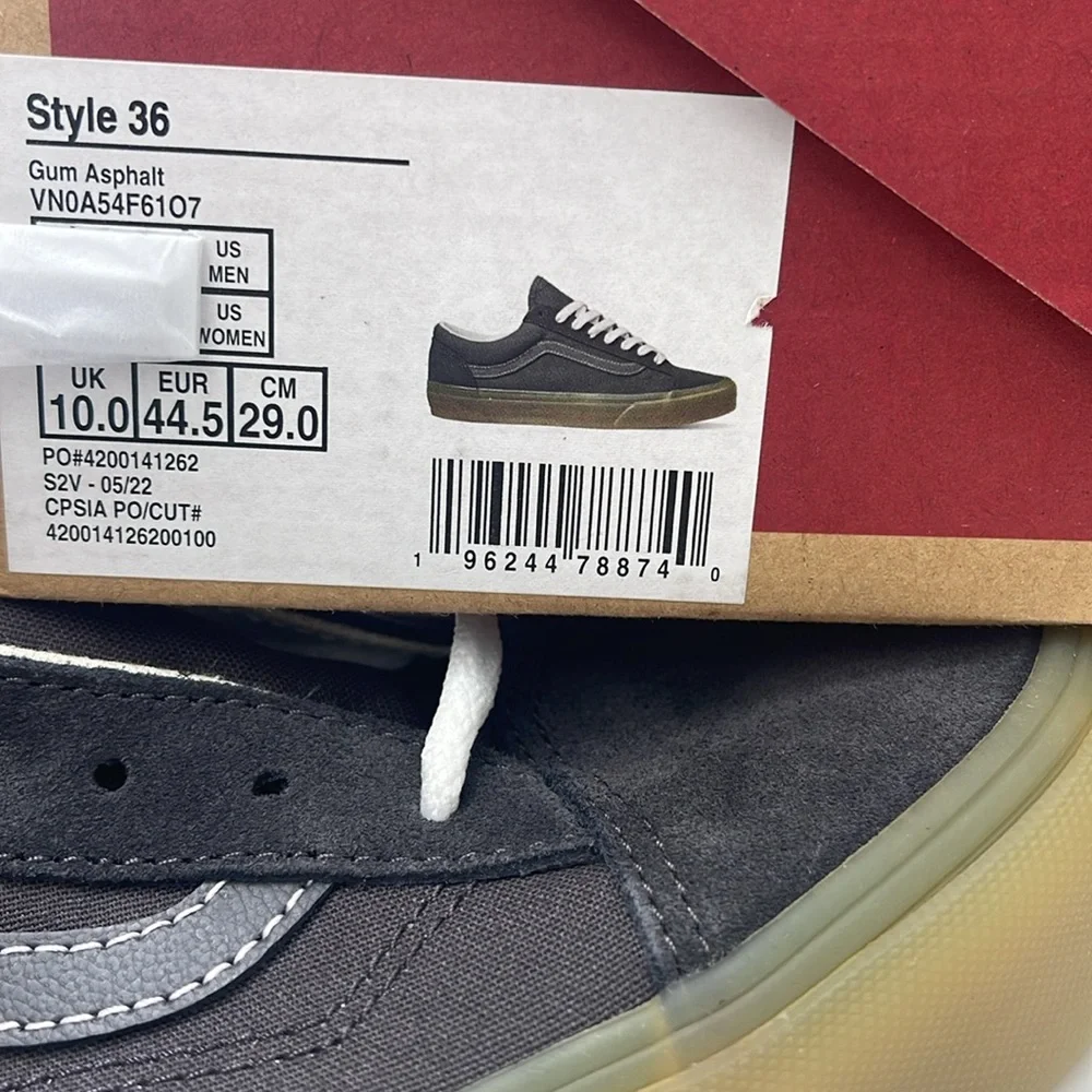 Vans Men’s Style 36 Gum Asphalt
VN0A54F6107 Sneakers - Picture 16 of 16